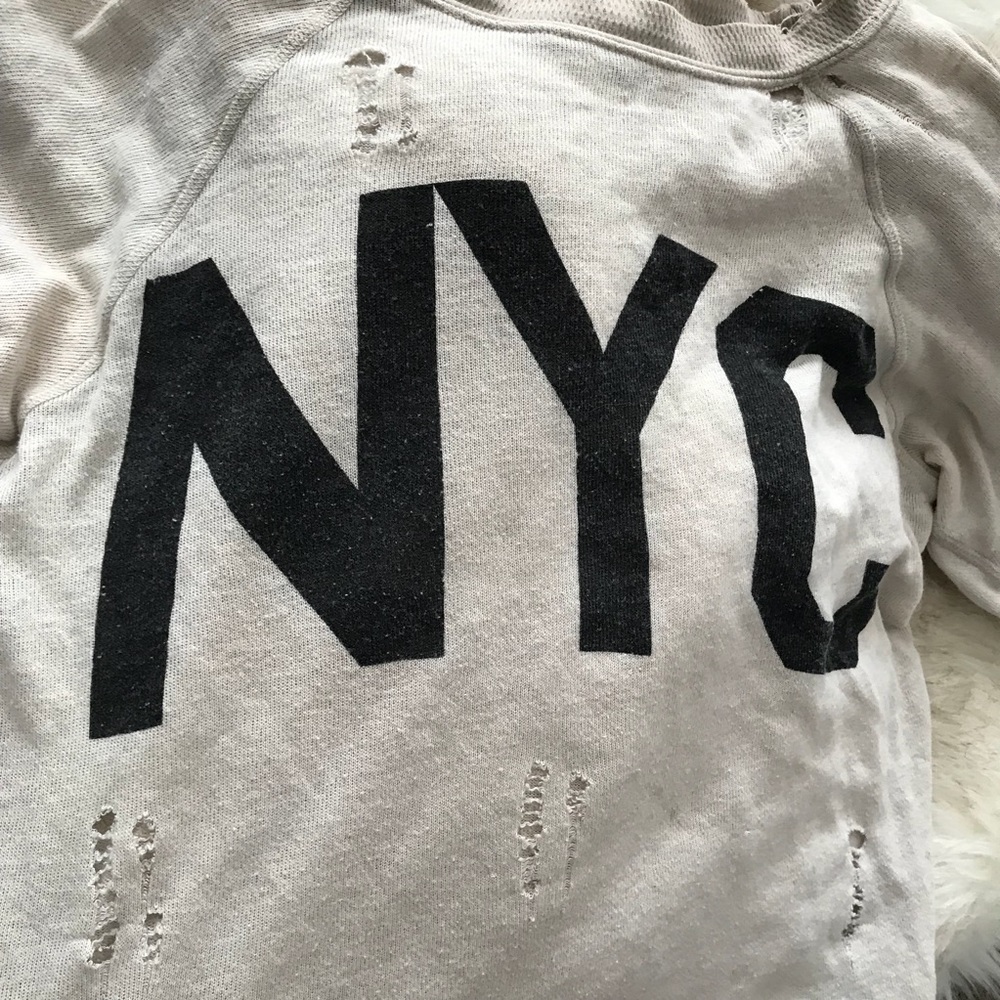 Wildfox distressed NYC sweatshirt.